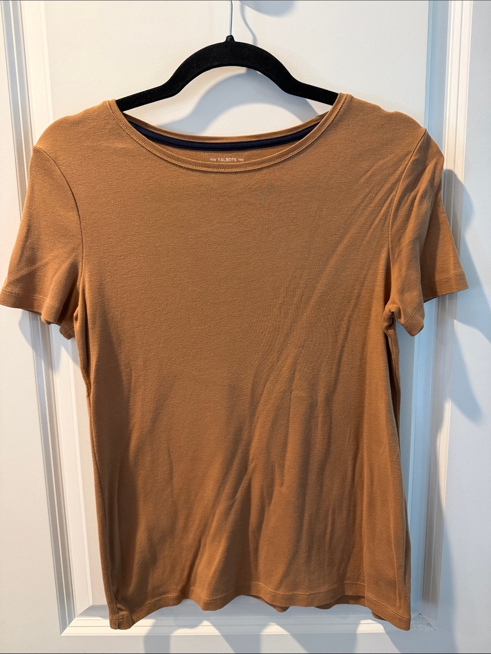 Talbots Short Sleeve Crewneck Tee - Caramel Brown